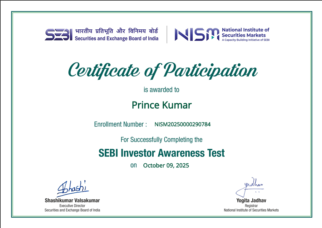 NISM Certificate